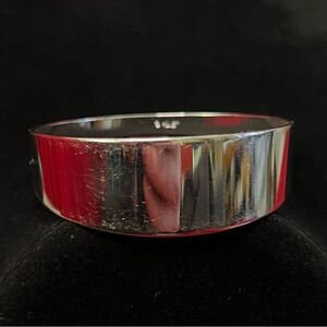 Monet Silver Tone Bangle Bracelet